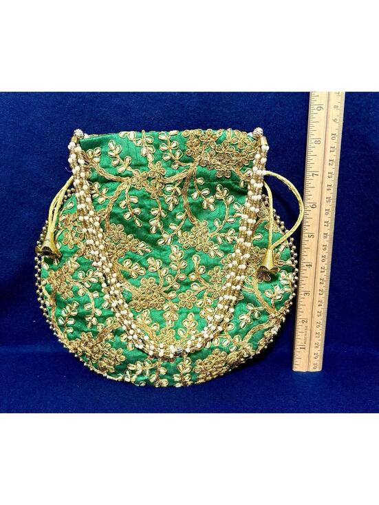 Handbags - Women Potli Bag Purse Handbag Indian Wedding Embroidered Favour